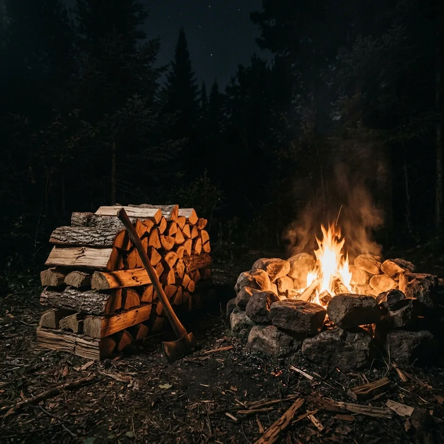 A structured stack of firewood: the foundation